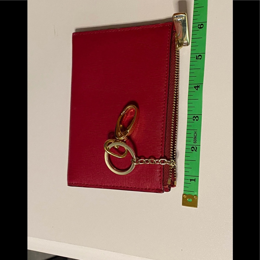 Coach dark red card holder/wallet